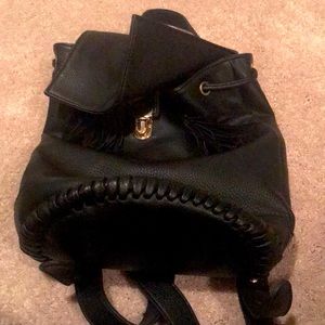 Urban Outfitters Black Leather Backpack